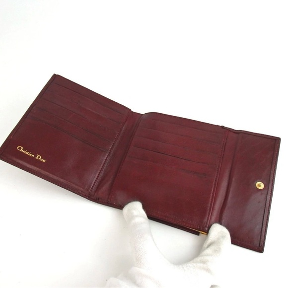 Christian Dior Burgundy Leather Wallet - Picture 10 of 10